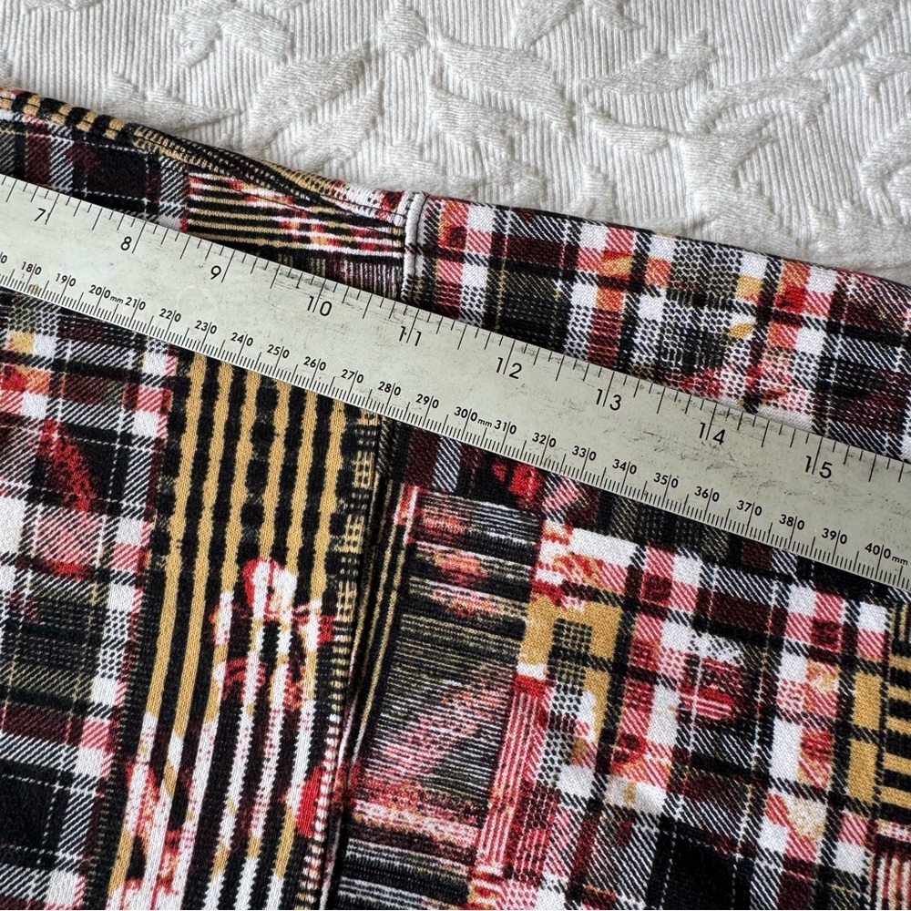 Trendy Plaid Patchwork Adidas HER Studio London Sweatshirt XXS - Picture 9 of 14